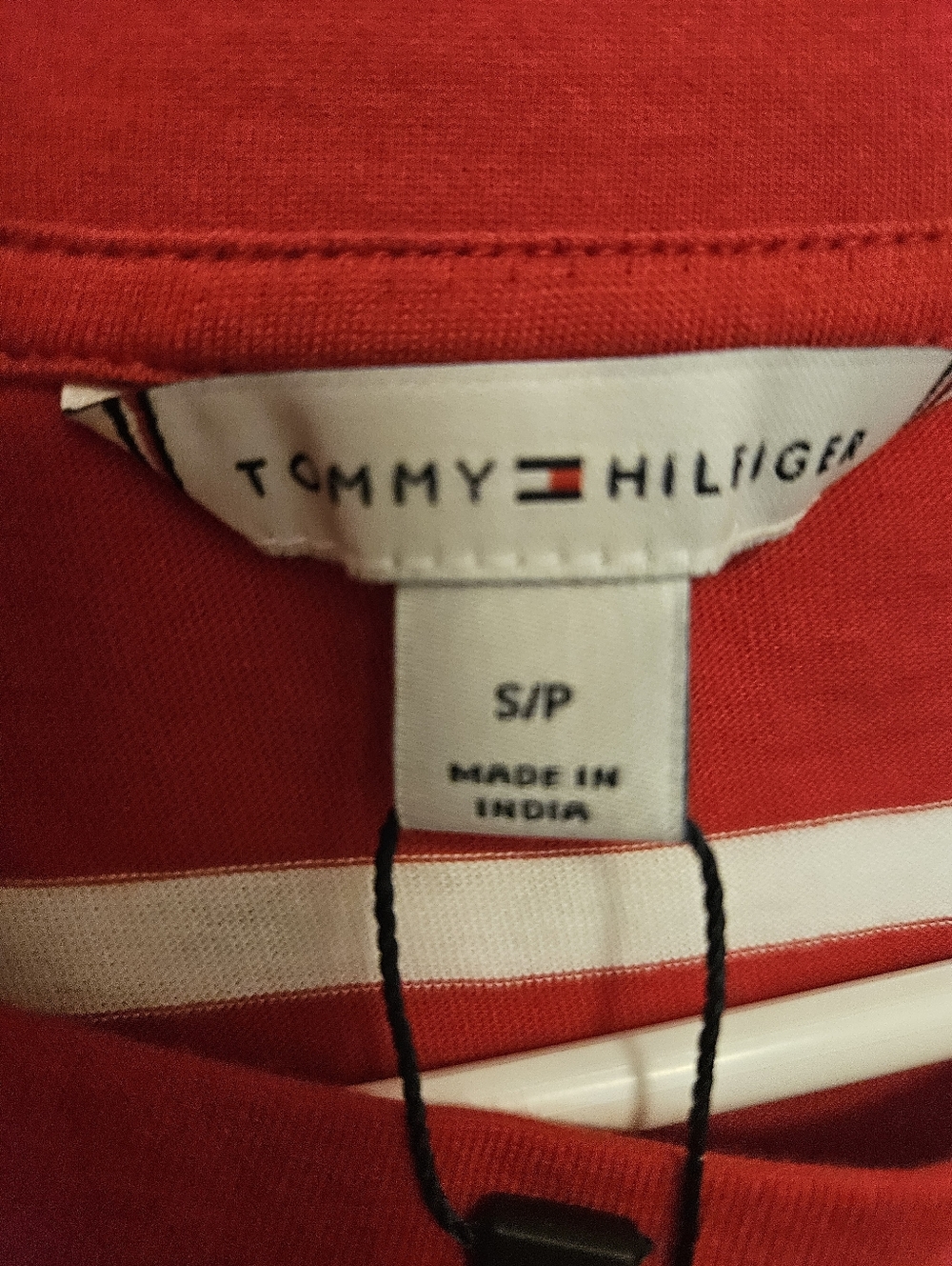 Tommy Hilfiger Red and White Striped Ruffle Flutter Sleeve Shirt Women's Size S - Picture 3 of 6